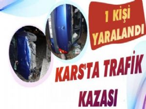 Kars'ta Araç Takla Attı: 1 Yaralı