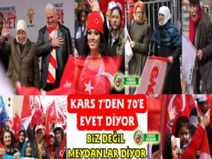 Kars'ta Bugün Binler Evet Dedi, İşte O Görüntüler