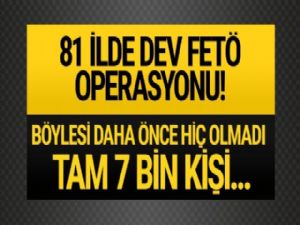 81 İlde Eş zamanlı Dev Operasyon, 3 bin 224 kişiye gözaltı 