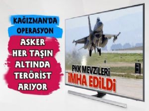 Kağızman'da Jandarma PKK'ya ait Mevzileri İmha Etti