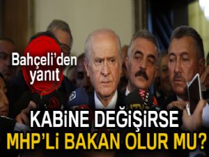 Devlet Bahçeli'den MHP'li bakan iddialarına cevap