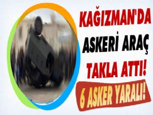 Flaş! Kağızman'da Askeri Araç Takla Attı: 6 Asker Yaralı