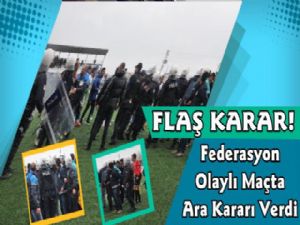 Kars36 Spor- Sarıkamış Belediye Spor Maçına Ara Karar Verildi