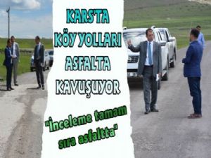 Kars'ta Köy Yolları Asfaltlanıyor