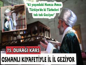 Ertuğrul Gazi Kıyafetiyle İl İl Gezerek Türbeleri Ziyaret Ediyor