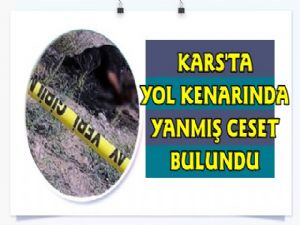 Kars'ta Yol Kenarında Yanmış Ceset Bulundu