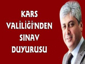 Kars Valiliği'nden Sınav Açıklaması