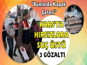 Kars'ta Rögar Kapağı Hırsızları Yakalandı