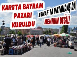 Kars'ta Bayram Pazarı Yoğunluğu