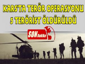 Kars'ta Terör Operasyonu , 5 Terörist Öldürüldü