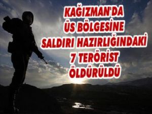 Kağızman'da Saldırı Hazırlığındaki 7 Terörist Öldürüldü