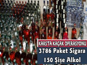 Kars Polisinden Kaçak İçki ve Sigara Operasyonu