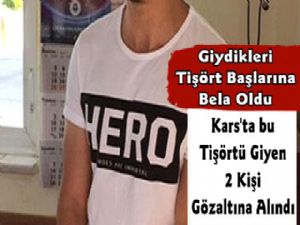 Kars'ta HERO Tişörtü Giyen 2 Kişi Gözaltına Alındı