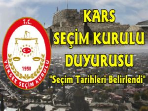 Kars Merkez İlçe Seçim Kurulu Duyurusu