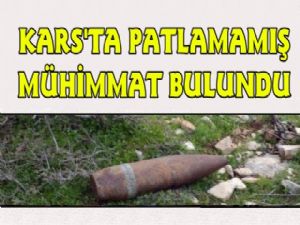 Kars'ta Patlamamış Mühimmat Bulundu