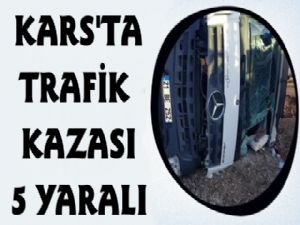 Kars'ta 2 Ayrı Trafik Kazası, 5 Yaralı