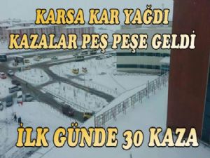 Kars'ta Bugün 30 Trafik Kazası Oldu