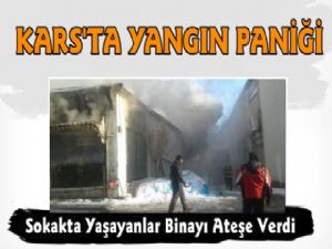 Kars'ta Yangın Paniği