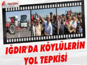 Iğdır'da Köylüler Kars-Iğdır yolunu kapattılar