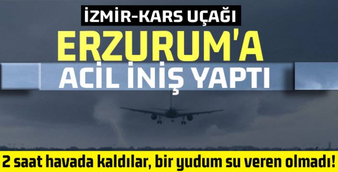 İzmir-Kars Uçağı Erzurum'a Acil İniş Yaptı!