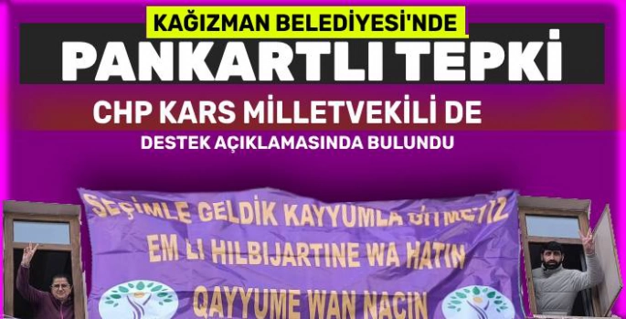 Kağızman Belediyesi'nden Pankartlı Tepki