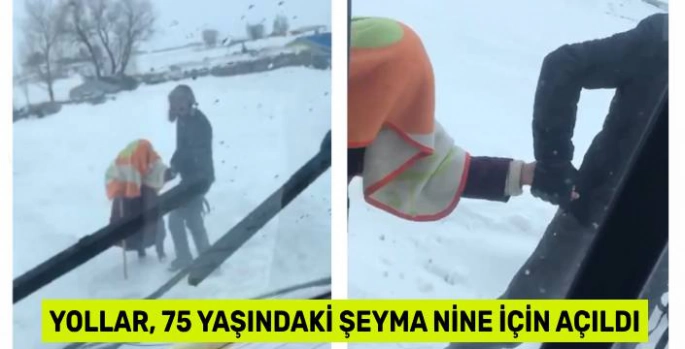 Kapanan Köy Yolu Açıldı, Hasta Ambulansla Alındı