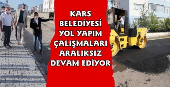  Kars Belediyesi Yol Çalışmaları Devam Ediyor