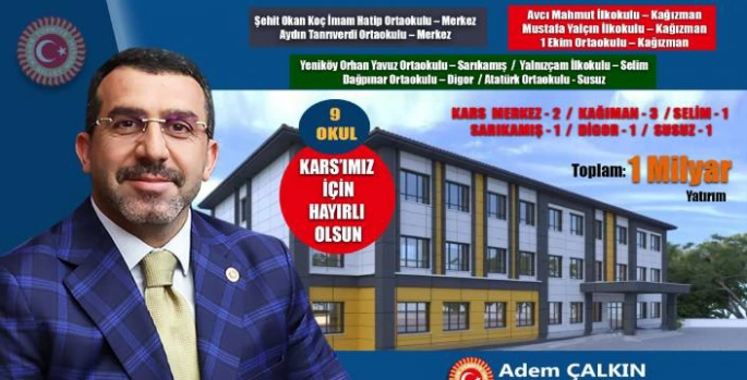 KARS EĞİTİMİNE 1 MİLYARLIK YATIRIM