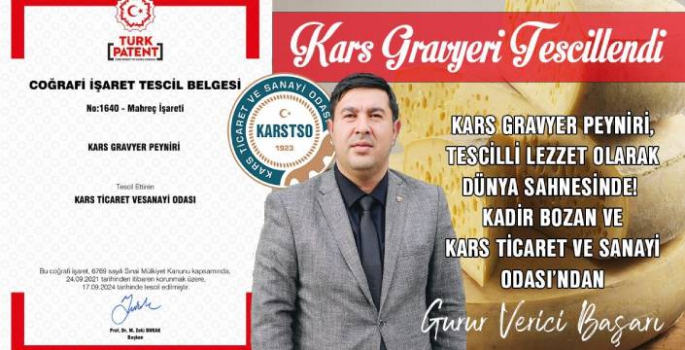 KARS GRAVYER PEYNİRİ, TESCİLLİ LEZZET OLARAK DÜNYA SAHNESİNDE!