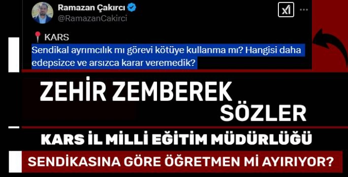 Kars İl Milli Eğitim Müdürlüğü, Sendikasına Göre Öğretmen mi Ayırıyor?