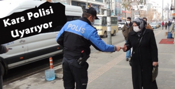 Kars Polisinden Koronavirüs Bilgilendirmesi