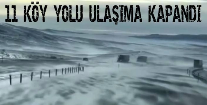 Kars'ta 11 Köy Yolu Ulaşıma Kapalı