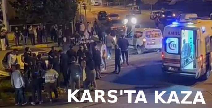 Kars'ta Gece Saatlerinde Kaza Meydana Geldi   