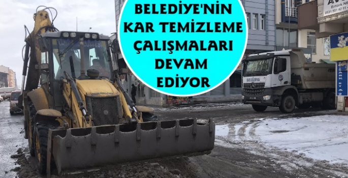 Kars'ta Kar Temizleme Çalışmaları Devam Ediyor