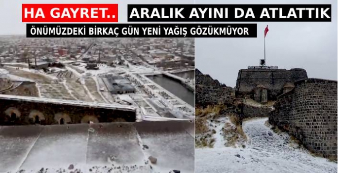 Kars'ta Kar Yağışı Etkili Oldu