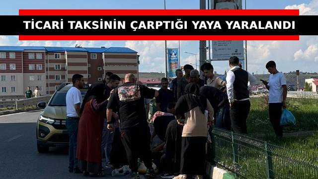 Kars'ta Ticari Taksinin Çarptığı Yaya Yaralandı 