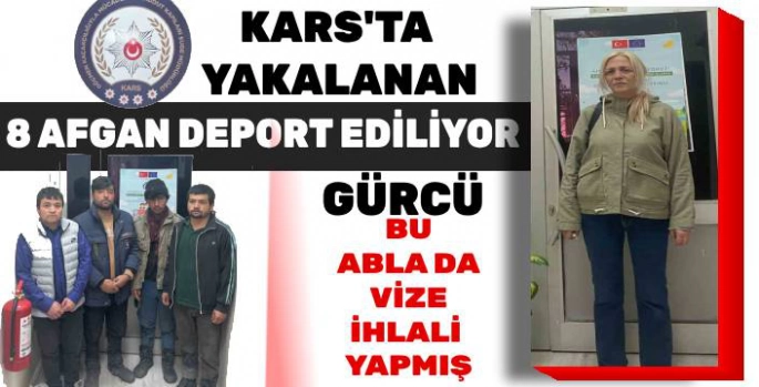 Kars'ta Yakalanan 8 Göçmen Deport Ediliyor