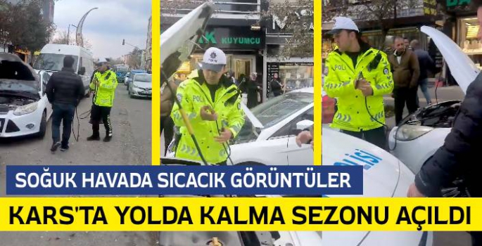 Kars'ta Yolda Kalma Sezonu Açıldı