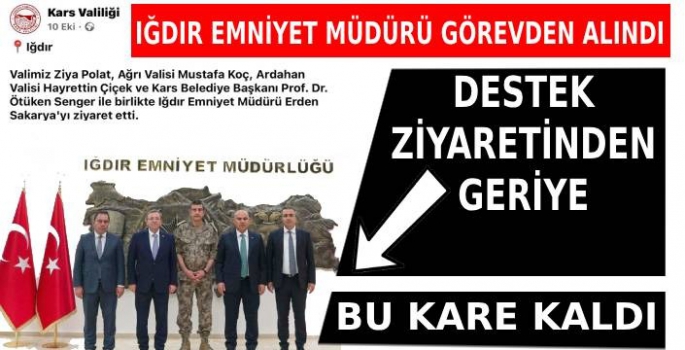 Kars Valisi ve Belediye Başkanının Ziyaret Ettiği Emniyet Müdürü, Cumhurbaşkanı Tarafından Görevden Alındı