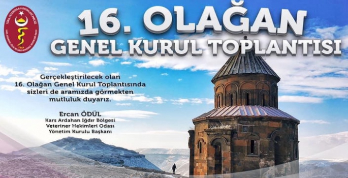 Kars VHO 16. Olağan Genel Kurul Toplantısını Yapacak