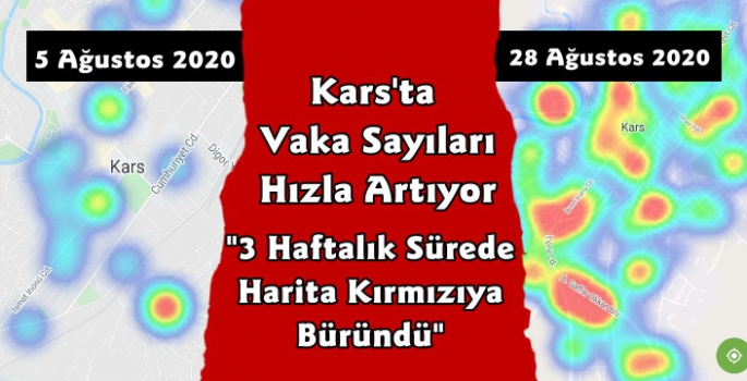 Karsın Koronavirüs Yoğunluk Tablosu Kırmızıya Döndü