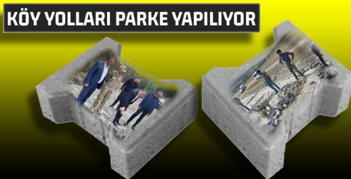 Köy Yolları Parke Taşı Yapılıyor