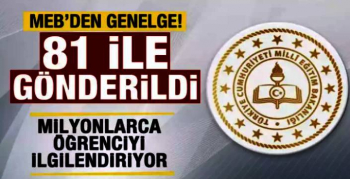 MEB'den 81 İle Genelge