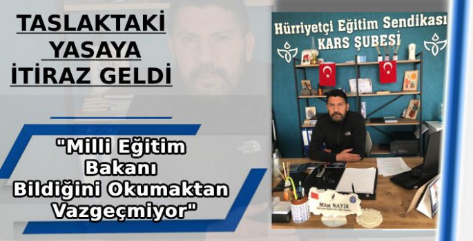 Mitat Nayir'den Milli Egitim Bakanına Sert Eleştiri 