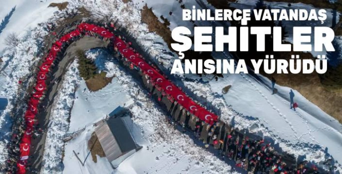 Sarıkamış'ta Binler, Şehitler İçin Yürüdü