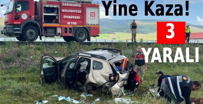 Sarıkamış'ta Trafik Kazası: 3 Yaralı 