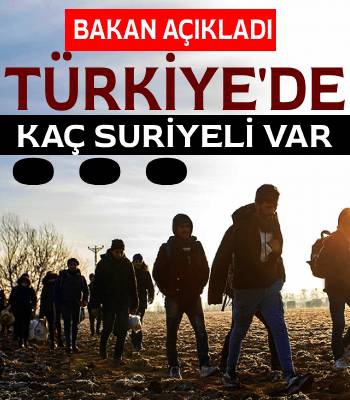 Türkiye'de Yaşayan Suriyeli Sayısı Bakan Tarafından Açıklandı